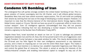 Condemn US Bombing of Iran
